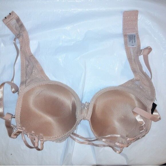 Youmita 34B Tuscany Metallic Lace Strappy Push Up Bra NWT - Picture 8 of 10